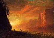 Albert Bierstadt Deer at Sunset oil